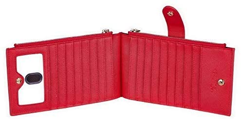 Womens Walllet RFID Blocking Bifold Multi Card Case Wallet with Zipper Pocket