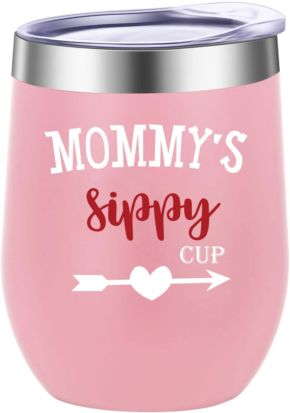 Fun Mom Gifts for Christmas Day from Daughters, Sons or Husband, Mom, Wife, Birthday Presents, Christmas Insulated Wine Tumbler