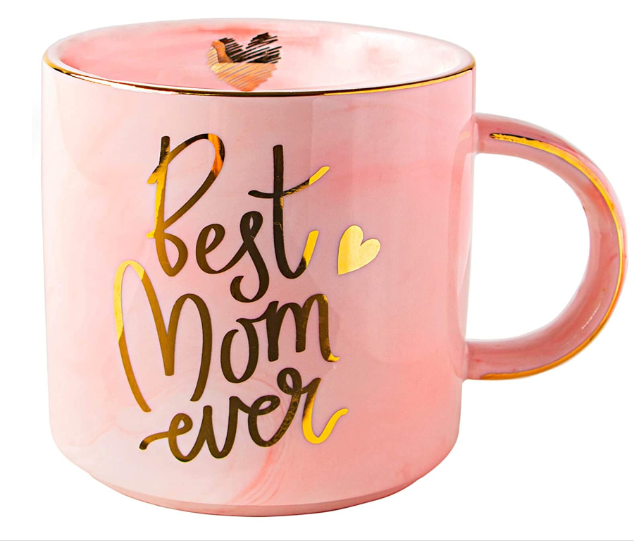 Best Mom Ever Coffee Mug Mom Mother Gifts Novelty Gifts for Mom from Daughter Son Women Mom Gifts for Mom Mother Printing with Gold